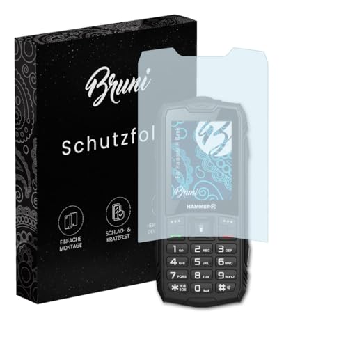 Bruni Screen Protector compatible with Hammer H Rock Protector Film, crystal clear Protective Film (2X)