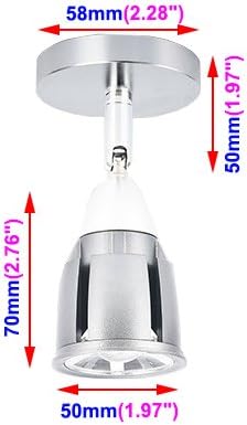 5W LED Ceiling Picture Spot Project Downlight Adjustable Lamp Fixture Light Silver Finish Warm White