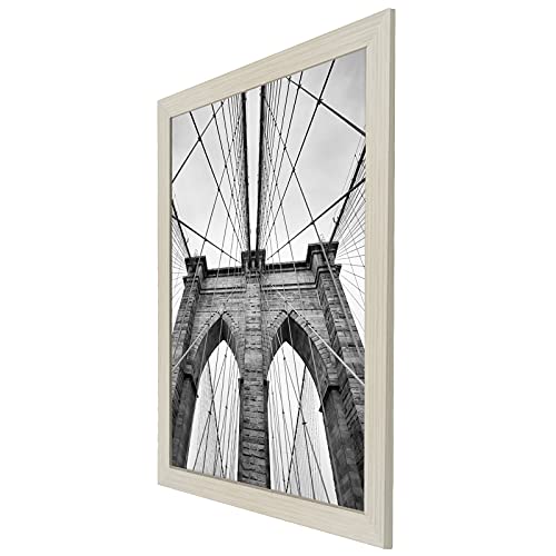 Americanflat 20x30 Poster Frame with Polished Plexiglass - Wide Picture Frames Made of Engineered Wood for Vertical or Horizontal Wall Display - Epic Collection - Light Wood