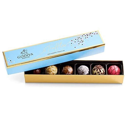 Godiva Chocolatier Patisserie Dessert Truffle Flight Assorted Chocolate Gift Box, 6 pc.