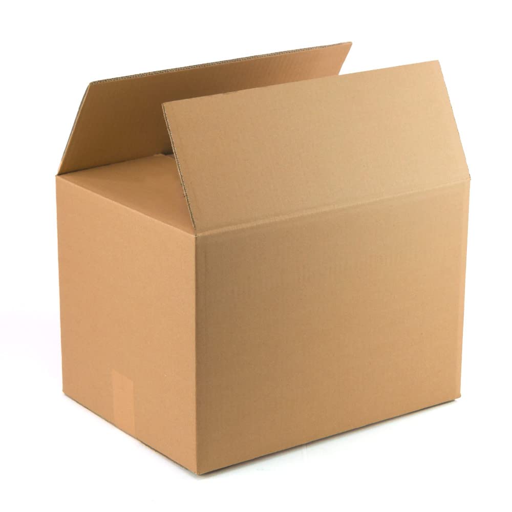 Pack de 20 cajas de cartón con solapas fabricadas en cartón ondulado de dos ondas para embalaje o transporte de Alta Protección. Medidas:40x30x27 cm, Embalaje de productos frágiles y pesados.