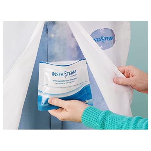 InstaSteam Starter Kit Clothes Steamer, Cruise Ship Approved, Eco-Friendly, Electricity-Free Travel Steamer, Wrinkle Release, Wrinkle Remover, Mini Steamer, Disinfect, Deodorize, (3) Pods, (1) Garment Bag, Insta Steam