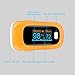 Pulse Oximeter Fingertip, OSGP Upgraded SpO2 Blood Oxygen Saturation Monitor with PI, Heart Rate Monitor with Large OLED Digital Display, Portable Pulse Oximetry with Batteries and Lanyard (Orange)