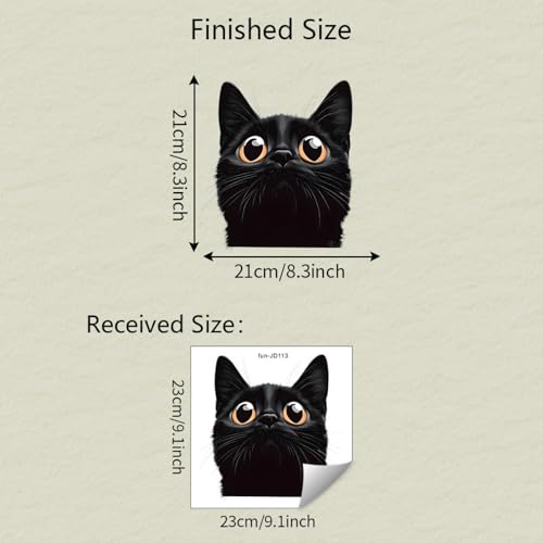 Vinilo decorativo Gato negro adorable para pared miniatura 2