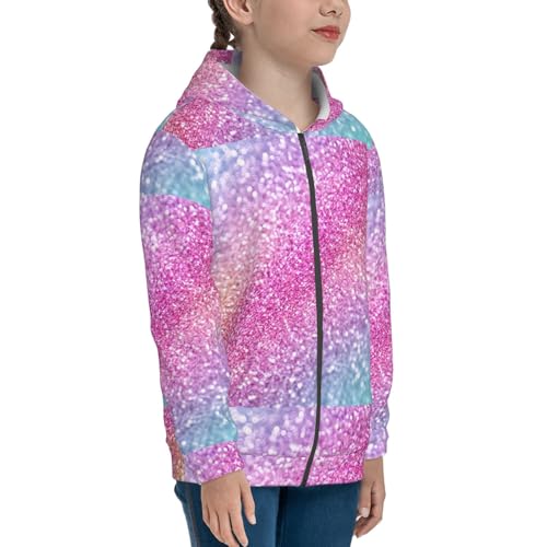 Fun Rainbow Pink Kid Hoodies Boys Zip Up Sweatshirts Girls Pullover with Pocket4