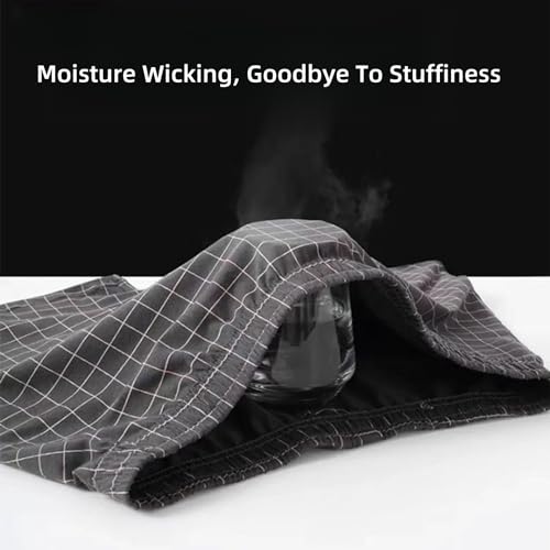 Men's Tagless Boxer Woven Underwear, Cotton Boxer Shorts Sleep Pajamas Multipacks3