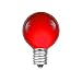 Novelty Lights 25 Pack G30 Outdoor Globe Replacement Bulbs, Red, C7/E12 Candelabra Base, 5 Watt