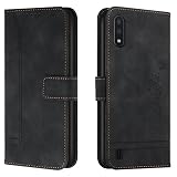 Lihondar Cover per Samsung Galaxy A01 / M01, Custodia Samsung A01 / M01 Portafoglio, Flip Libro Wallet Case Custodia in Pelle PU, Slot per Schede, con Magnetica a Scatto per Samsung A01 / M01 (Nero)