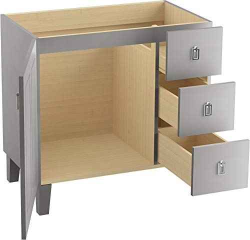 Kohler K-99533-Lgr-1Wt Poplin Bathroom Vanity In Mohair Grey, Solid Wood #TOP2