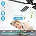 KNUN 52 inch Ceiling Fans with Lights, Black Low Profile Ceiling Fan with Remote Control and App, Double-sided Fan Blades, 3CCT Dimmable LED, Noiseless, Flush Mount Ceiling Fan for Bedroom, Patio.