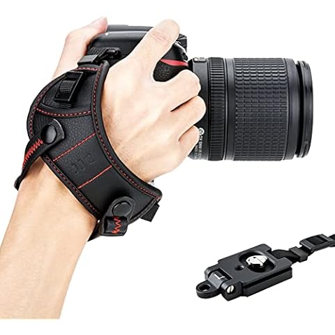 DSLR Camera Wrist Hand Strap Grip with Quick Release Tripod Plate Cover