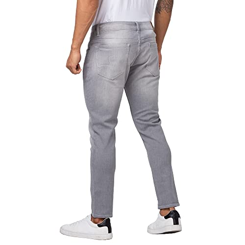 Image of Spykar Men Mid Rise Cotton Stretch Slim Fit Tapered Length Jeans (Kano)