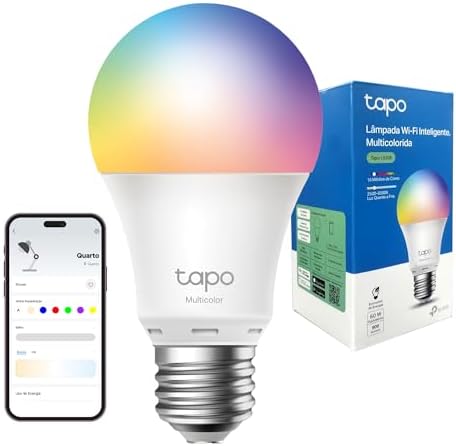 Tapo L530E, Lâmpada LED multicolorida inteligente WiFi, 806 lúmen...