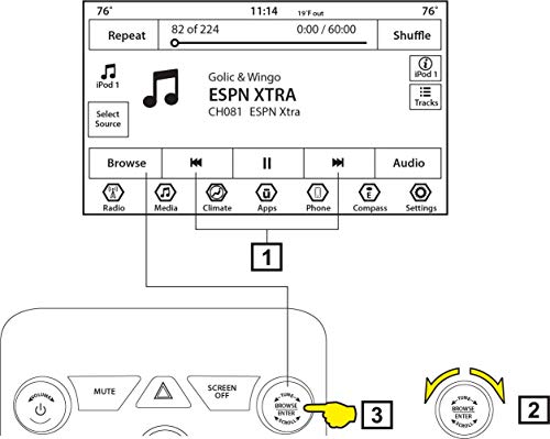 VAIS Technlogy GSR-FC03 SiriusXM Satellite Radio add-on Adapter Compatible with Factory Jeep, Dodge, RAM Radios