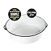 Granite Ware Enamel on Steel Dish Pan, 15-Quart Capacity - Sturdy Side Handles for Easy Lifting - Versatile for Boiling, Canning, Preparing Large Batches of Meals (Speckled White)