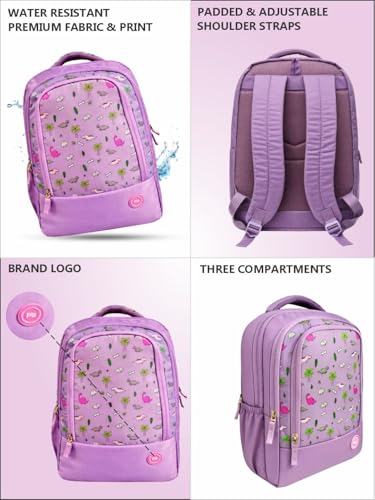 Image of PB Pearlbags 18L Printed Casual Backpack,3 Compartment,Premium Fabric,Water Resistant Anti Theft,School & College Bag for Boys and Girls,Office & Travel Bag for Men and Women,45X30X13 Cms