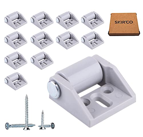 SKIR'CO (Förpackning med 12 st) små 15 mm möbelhjul, gummihjul, icke-vridbara, fasta hjul, envägsriktning, skruvar ingår (12)