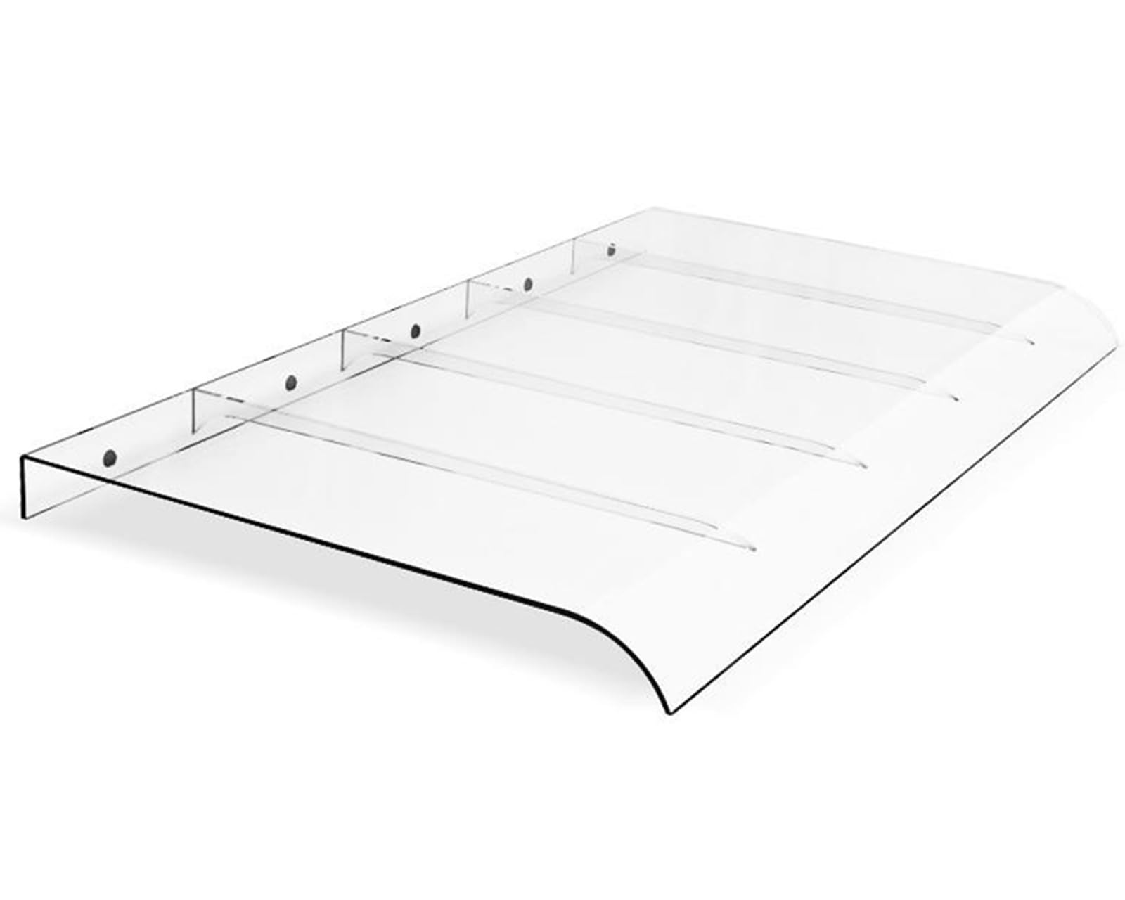 LWJSOCP Clear Polycarbonate Window Awning Canopy Front Door Shelter for Porch & Patio Rain & Snow Protection Sizes: 20" 36" 43" 55" 67" (50cmx250cm)