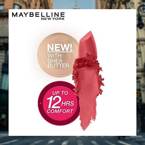 Image of Maybelline New York Color Sensational Creamy Matte Lipstick lasts up to 12 Hours, Hydrate Lips, Rich Creamy Lipstick with Shea Butter, Available in 42 Shades - 671 Heated Pink, 3.9g