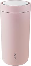 Stelton to-Go Click Thermal Mug, Double-Walled Insulated Flask, Rustproof, Leak-Proof Coffee Mug/Tea Mug with Smart Click Lid, Hot & Cold Drinks, 0.4 Litres, Soft Rose