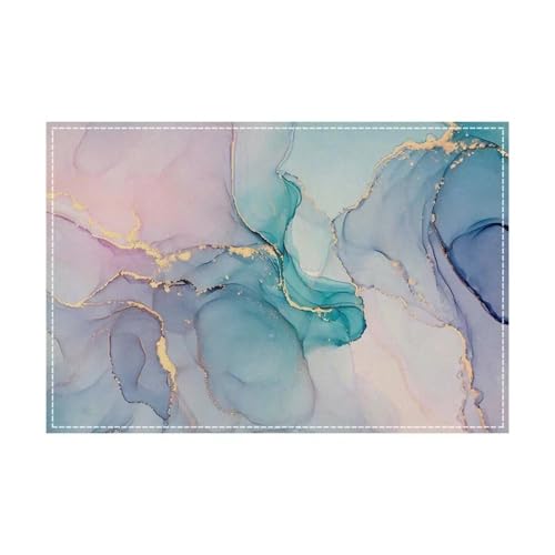 4/6/8Pcs Marble Pattern Printing Placemats...
