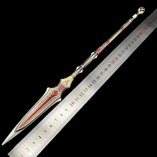 crafthand Handmade Golden Draupnir Spear Sword Metal Weapon Sword Action Figure Cosplay Props Sword Collectible Sword Desktop Display Decoration - Thumbnail 3