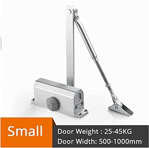 Regulowany hydrauliczny samozamykacz - cichy mechanizm zamykania do drzwi 25-80 kg, trwały system buforowy, łatwy montaż, czarne i srebrne wykończenie
