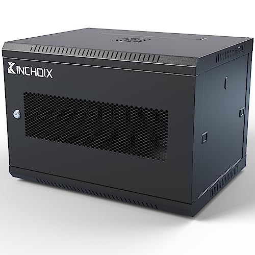 Image of Wall Mount Network Server Cabinet 9U Network Rack Enclosure for Computer Routers Switches Networking Electronic Equipment, Removable Side Panels & Locks, 19.7in Depth
