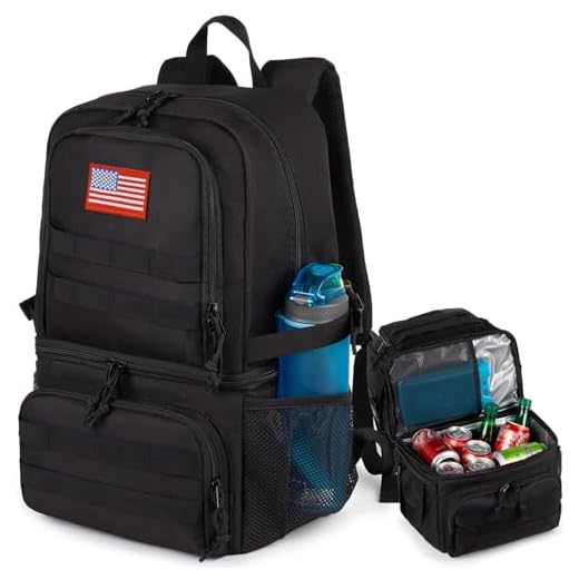 Can backpack cooler Large Tactical Double Deck Cooler Backpack