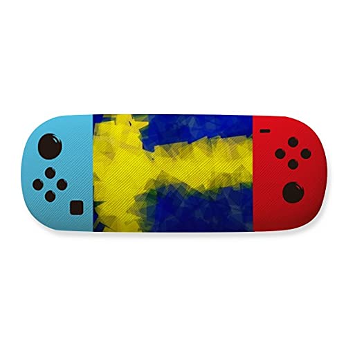 Étui de rangement à lunettes motif drapeau suédois en simili cuir rigide pour transport