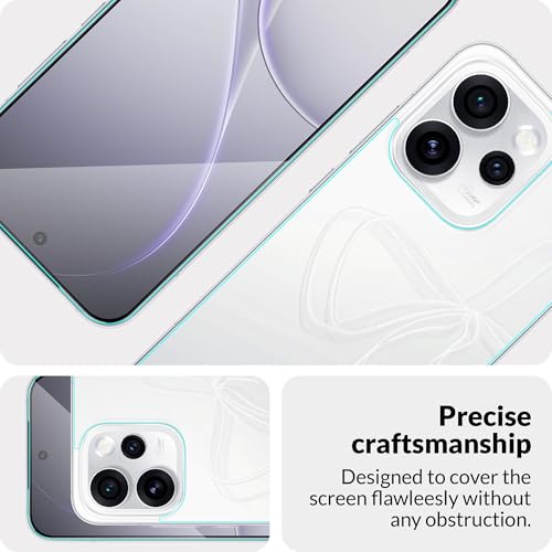 Image of ArmourPro Tempered Glass for Oppo Reno 15 Pro Mini with Back Clear Membrane Guard, Edge to Edge Screen Protector, Anti-Bubble, Anti-Fingerprint, Oil Resistant, Installation Kit | Black