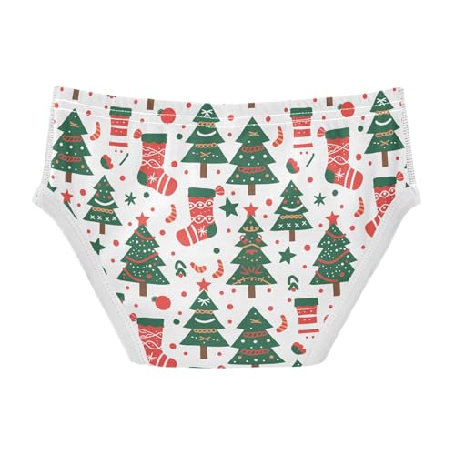 visesunny Boys Cotton Underwear Christmas Stocking Tree Printed Toddler Soft Training Briefs Size 2T-8Y for Kids2