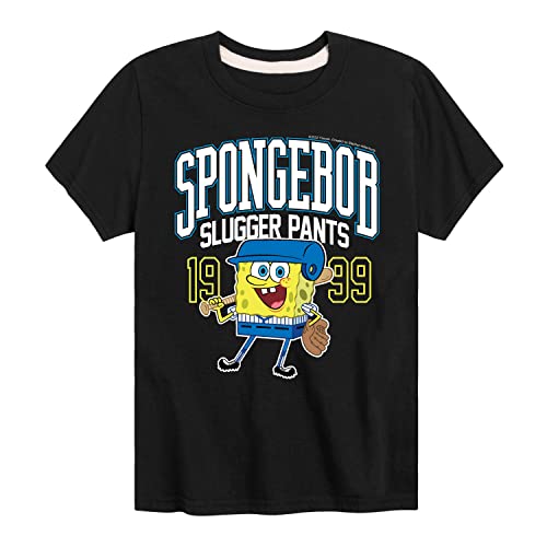 HYBRID APPAREL - Spongebob Squarepants - Spongebob Slugger Pants - Toddler and Youth Short Sleeve Graphic T-Shirt