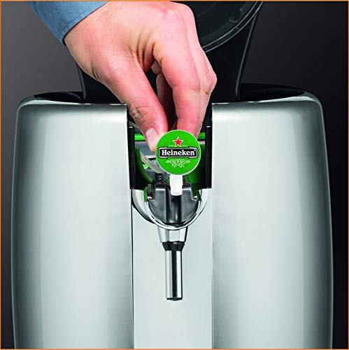 Krups BeerTender Silver et chrome, Machine à bière, Pression pour la maison, Tireuse à bière, Pompe à bière, Coffret 2 verres YY2931FD