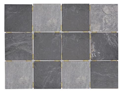 Keramikmosaik Fliese Grau Schwarz Anthrazit - R10 - Bodenfliese...