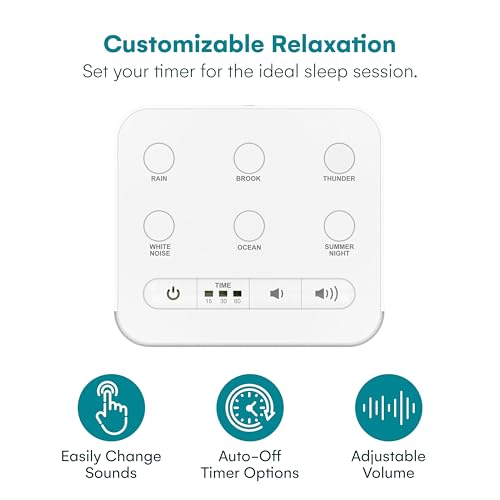 Image of Big Red Rooster Sleep Sound Machine - White Noise Device for Kids and Babies with Rain and Nature Sounds - Portable Noise Cancellation for Nap Time, Bedroom, Nursery, or Office - 4x4x3 in