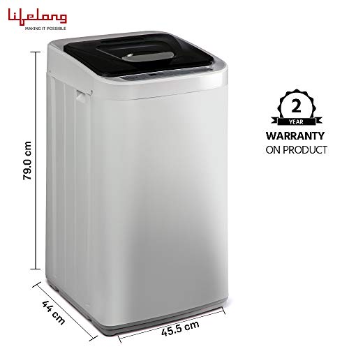 Image of Lifelong Swing 5.0 Kg Fully-Automatic Top Loading Washing Machine Appliance (LLATWM07, White)