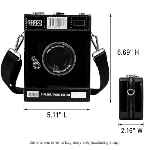 Image of QZUnique Women's Camera Shaped Casual Cross body Shoulder Handbag Purse