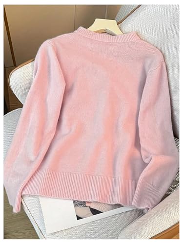 SOLY HUX Women's Cherry Cardigan Sweaters Button Down Long Sleeve Cute Sweet Knit Outerwear Coats2