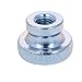 MroMax Knurled Thumb Nuts M10 Round Knobs with Zinc Plating Straight Flower Silver Tone 5pcs