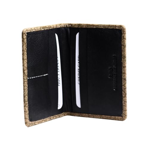 Image of Portlee Genuine Leather Bifold Slim Stylish Credit Debit ATM Card Holder Wallet for Men Women with Gift Box (Greenish Black)