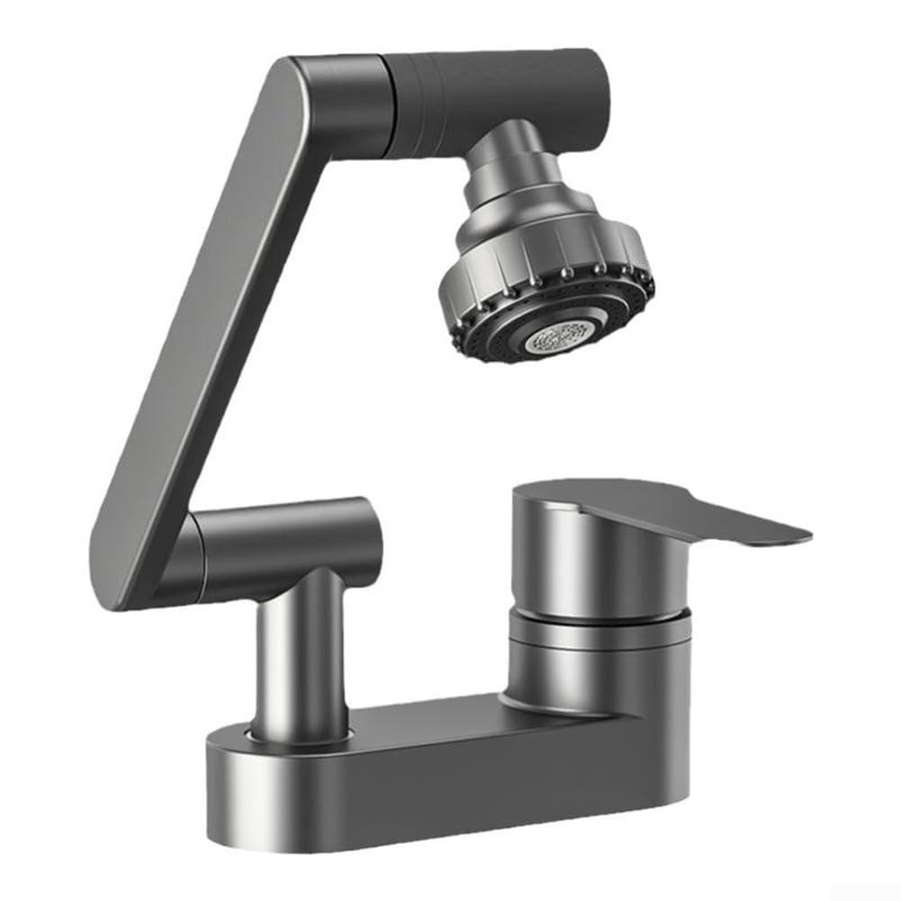 Robinet de lavabo avec double modes de pulvérisation et bec rotatif