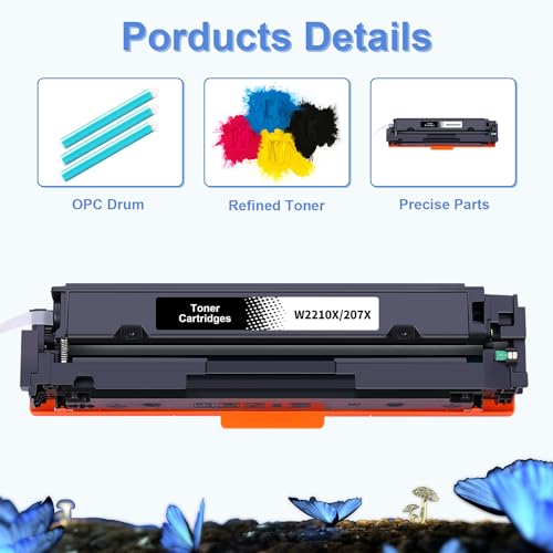 W2210X Cartouches de Toner avec Puce compatibles pour W2210A Remplace pour Color LaserJet Pro MFP M283fdw M255dw M282nw M283fdn M255nw 2 Pack Neuf - vue 4