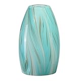 Oval Glass Lamp Shade Only Art Glass Shades for Kitchen Island pendant Lights Glass Lamp Covers Light Fixture Replacement aqua color for Mini Pendant Ceiling Lights Chandelier