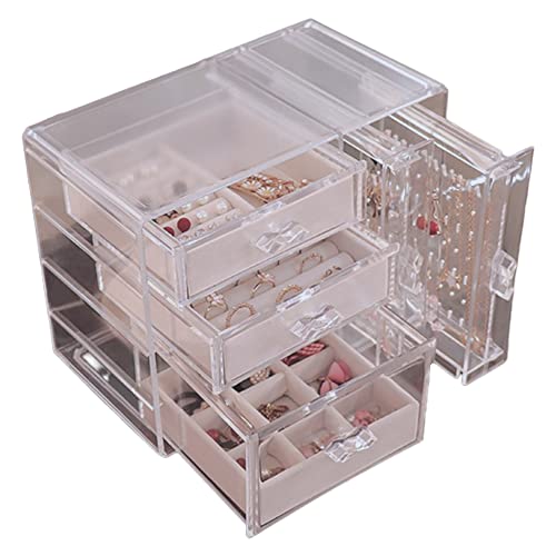 Organizador Expositor De Brincos Colares Joias e Bijuteria com 4 gavetas