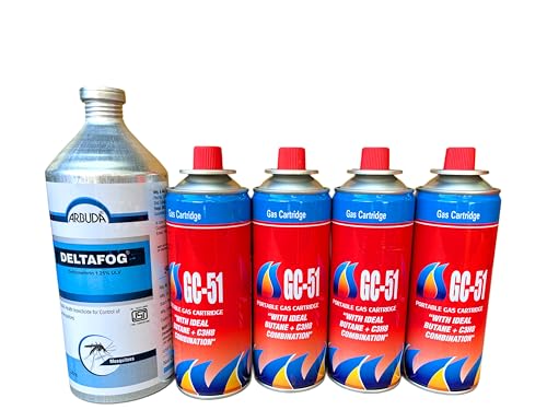 Image of SHoRI Combo Pack of Fogging Machine with 4 Gas Can and 1 Litre Chemical