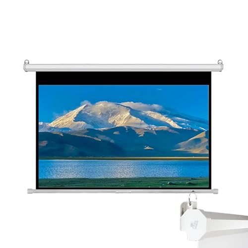 Einziehbare Projektionsleinwand (16:9/4:3), selbstverriegelnde manuelle Projektionsleinwand, weiter Betrachtungswinkel, einfache Installation, für Film- und...