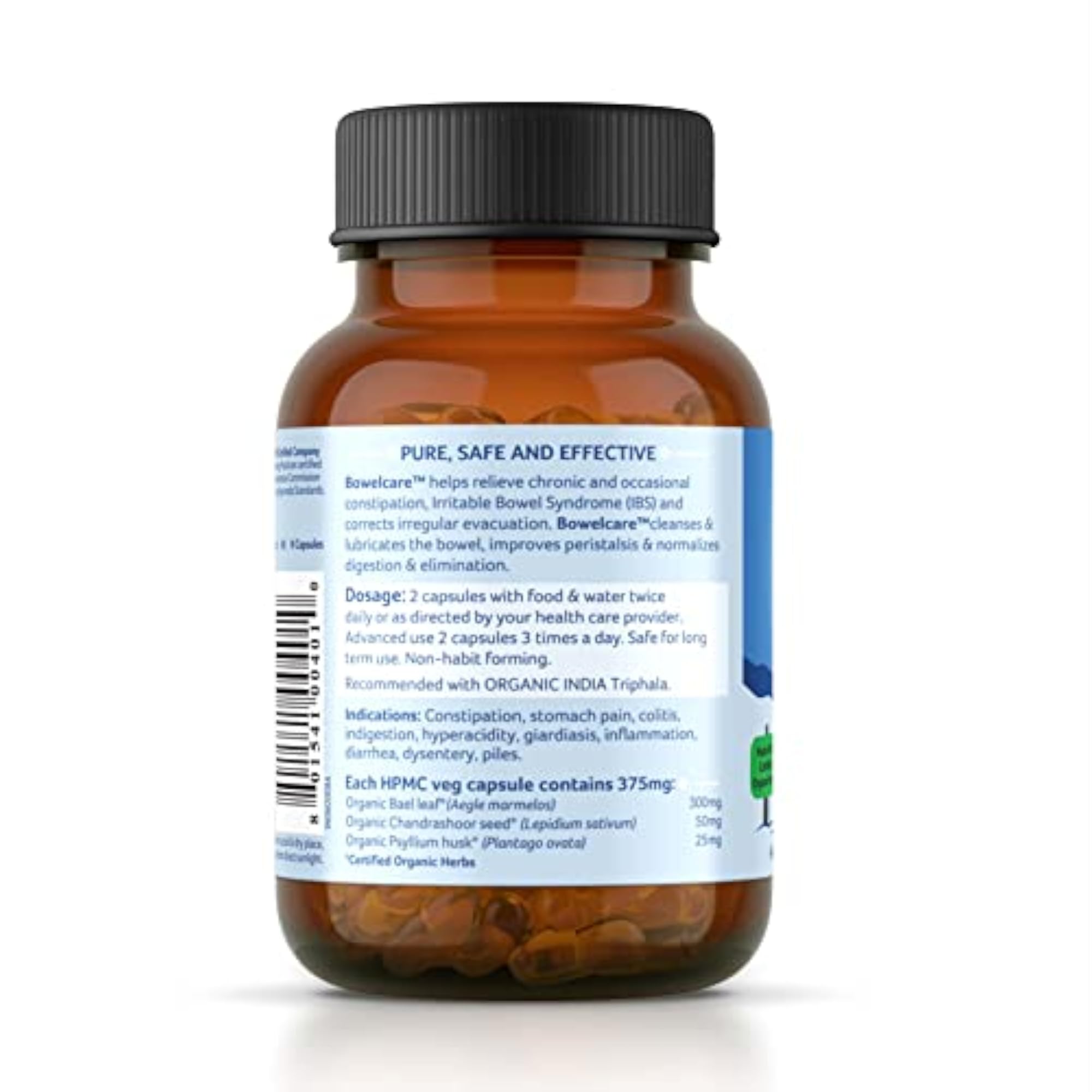 Organic Bowelcare, 60 Veg Capsules (Pack of 3)