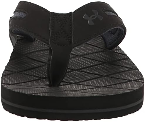 Under Armour Men's Marathon Key V Slide Sandal, Black (001)/Stealth Gray, 9 | Image 1