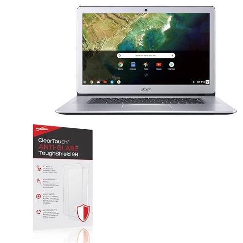 BoxWave Screen Protector Compatible with Acer Chromebook 15 (CB515) (15.6 in) - ClearTouch Anti-Glare ToughShield 9H (2-Pack), Anti-Glare 9H Tough Flexible Film Screen Protector
